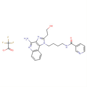 908357-94-8  3-Pyridinecarboxamide,N-[4-[4-amino-2-(2-hydroxyethyl)-1H-imidazo[4,5-c]quinolin-1-yl]butyl]-,trifluoroacetate (salt)
