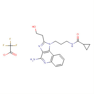 908359-10-4  Cyclopropanecarboxamide,N-[3-[4-amino-2-(2-hydroxyethyl)-1H-imidazo[4,5-c]quinolin-1-yl]propyl]-, trifluoroacetate (salt)