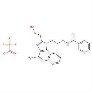 908359-22-8  3-Pyridinecarboxamide,N-[3-[4-amino-2-(2-hydroxyethyl)-1H-imidazo[4,5-c]quinolin-1-yl]propyl]-, trifluoroacetate (salt)