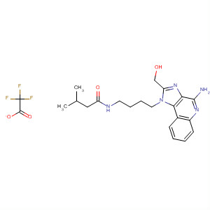 908363-08-6  Butanamide,N-[4-[4-amino-2-(hydroxymethyl)-1H-imidazo[4,5-c]quinolin-1-yl]butyl]-3-methyl-, trifluoroacetate (salt)