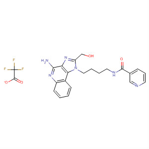 908363-51-9  3-Pyridinecarboxamide,N-[4-[4-amino-2-(hydroxymethyl)-1H-imidazo[4,5-c]quinolin-1-yl]butyl]-,trifluoroacetate (salt)
