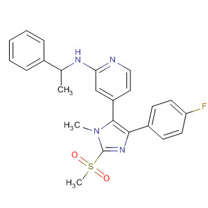 908380-96-1  2-Pyridinamine,4-[4-(4-fluorophenyl)-1-methyl-2-(methylsulfonyl)-1H-imidazol-5-yl]-N-(1-phenylethyl)-