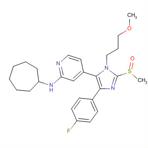 908381-19-1  2-Pyridinamine,N-cycloheptyl-4-[4-(4-fluorophenyl)-1-(3-methoxypropyl)-2-(methylsulfinyl)-1H-imidazol-5-yl]-