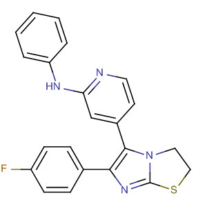 908381-28-2  2-Pyridinamine,4-[6-(4-fluorophenyl)-2,3-dihydroimidazo[2,1-b]thiazol-5-yl]-N-phenyl-