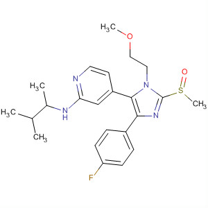 908381-31-7  2-Pyridinamine,N-(1,2-dimethylpropyl)-4-[4-(4-fluorophenyl)-1-(2-methoxyethyl)-2-(methylsulfinyl)-1H-imidazol-5-yl]-