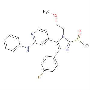 908381-33-9  2-Pyridinamine,4-[4-(4-fluorophenyl)-1-(2-methoxyethyl)-2-(methylsulfinyl)-1H-imidazol-5-yl]-N-phenyl-