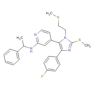 908381-71-5  2-Pyridinamine,4-[4-(4-fluorophenyl)-2-(methylthio)-1-[2-(methylthio)ethyl]-1H-imidazol-5-yl]-N-(1-phenylethyl)-