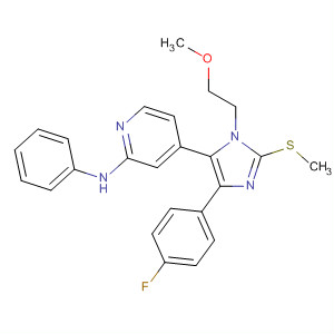908382-38-7  2-Pyridinamine,4-[4-(4-fluorophenyl)-1-(2-methoxyethyl)-2-(methylthio)-1H-imidazol-5-yl]-N-phenyl-