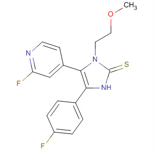 908382-45-6  2H-Imidazole-2-thione,4-(4-fluorophenyl)-5-(2-fluoro-4-pyridinyl)-1,3-dihydro-1-(2-methoxyethyl)- 908382-45-6  2H-Imidazole-2-thione,4-(4-fluorophenyl)-5-(2-fluoro-4-pyridinyl)-1,3-dihydro-1-(2-methoxyethyl)-