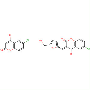 908565-50-4  2H-1-Benzopyran-2-one,3,3'-[[5-(hydroxymethyl)-2-furanyl]methylene]bis[6-chloro-4-hydroxy-