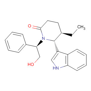 908572-63-4  2-Piperidinone,5-ethyl-1-[(1R)-2-hydroxy-1-phenylethyl]-6-(1H-indol-3-yl)-, (5R,6R)-