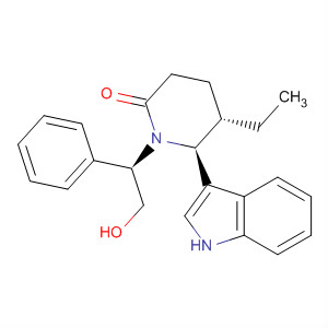 908573-08-0  2-Piperidinone,5-ethyl-1-[(1R)-2-hydroxy-1-phenylethyl]-6-(1H-indol-3-yl)-, (5S,6S)-