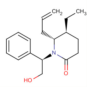 908573-12-6  2-Piperidinone, 5-ethyl-1-[(1R)-2-hydroxy-1-phenylethyl]-6-(2-propenyl)-,(5S,6R)-