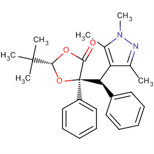 908589-43-5  1,3-Dioxolan-4-one,2-(1,1-dimethylethyl)-5-phenyl-5-[(R)-phenyl(1,3,5-trimethyl-1H-pyrazol-4-yl)methyl]-, (2S,5S)-