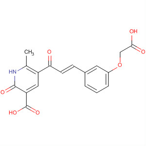 909033-18-7  3-Pyridinecarboxylic acid,5-[(2E)-3-[3-(carboxymethoxy)phenyl]-1-oxo-2-propenyl]-1,2-dihydro-6-methyl-2-oxo-