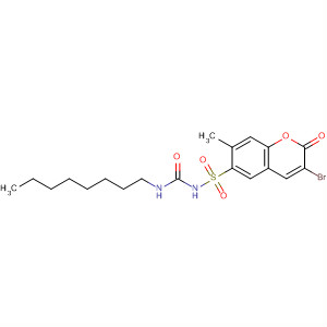 909038-47-7  2H-1-Benzopyran-6-sulfonamide,3-bromo-7-methyl-N-[(octylamino)carbonyl]-2-oxo-