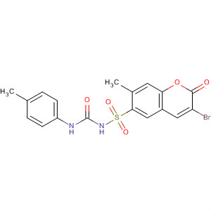 909038-50-2  2H-1-Benzopyran-6-sulfonamide,3-bromo-7-methyl-N-[[(4-methylphenyl)amino]carbonyl]-2-oxo-