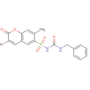 909038-53-5  2H-1-Benzopyran-6-sulfonamide,3-bromo-7-methyl-2-oxo-N-[[(phenylmethyl)amino]carbonyl]-