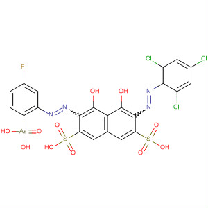 909102-75-6  2,7-Naphthalenedisulfonic acid,3-[(2-arsono-5-fluorophenyl)azo]-4,5-dihydroxy-6-[(2,4,6-trichlorophenyl)azo]-