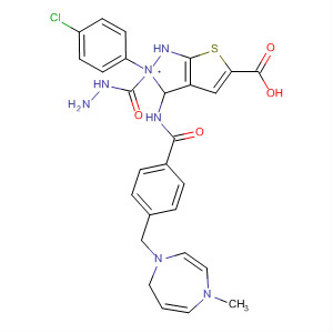 909252-90-0  1H-Thieno[2,3-c]pyrazole-5-carboxylic acid,3-[[4-[(hexahydro-4-methyl-1H-1,4-diazepin-1-yl)methyl]benzoyl]amino]-,2-(4-chlorophenyl)-2-methylhydrazide