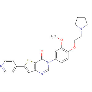 909301-93-5  Thieno[3,2-d]pyrimidin-4(3H)-one,3-[3-methoxy-4-[2-(1-pyrrolidinyl)ethoxy]phenyl]-6-(4-pyridinyl)-