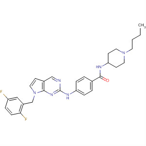 909560-37-8  Benzamide,N-(1-butyl-4-piperidinyl)-4-[[7-[(2,5-difluorophenyl)methyl]-7H-pyrrolo[2,3-d]pyrimidin-2-yl]amino]-