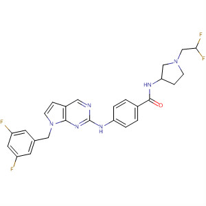 909561-51-9  Benzamide,N-[1-(2,2-difluoroethyl)-3-pyrrolidinyl]-4-[[7-[(3,5-difluorophenyl)methyl]-7H-pyrrolo[2,3-d]pyrimidin-2-yl]amino]-