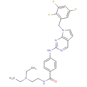 909561-91-7  Benzamide,N-[2-(diethylamino)ethyl]-4-[[7-[(2,3,5-trifluorophenyl)methyl]-7H-pyrrolo[2,3-d]pyrimidin-2-yl]amino]-