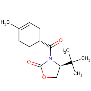 909731-33-5  2-Oxazolidinone,4-(1,1-dimethylethyl)-3-[[(1R)-4-methyl-3-cyclohexen-1-yl]carbonyl]-,(4S)-