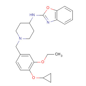 909851-04-3  2-Benzoxazolamine,N-[1-[[4-(cyclopropyloxy)-3-ethoxyphenyl]methyl]-4-piperidinyl]-