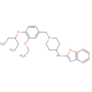 909851-05-4  2-Benzoxazolamine,N-[1-[[3-ethoxy-4-(1-ethylpropoxy)phenyl]methyl]-4-piperidinyl]-