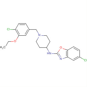 909851-33-8  2-Benzoxazolamine,5-chloro-N-[1-[(4-chloro-3-ethoxyphenyl)methyl]-4-piperidinyl]-