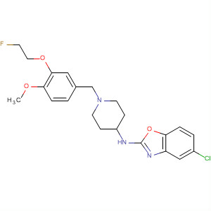 909851-37-2  2-Benzoxazolamine,5-chloro-N-[1-[[3-(2-fluoroethoxy)-4-methoxyphenyl]methyl]-4-piperidinyl]-