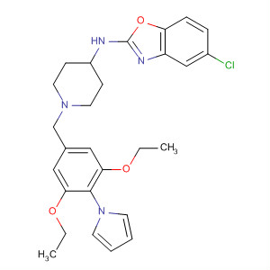 909851-40-7  2-Benzoxazolamine,5-chloro-N-[1-[[3,5-diethoxy-4-(1H-pyrrol-1-yl)phenyl]methyl]-4-piperidinyl]-