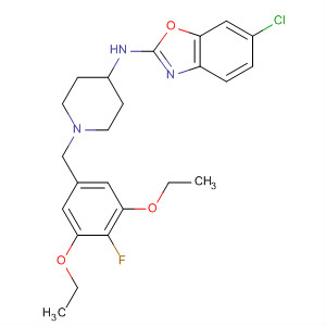 909851-49-6  2-Benzoxazolamine,6-chloro-N-[1-[(3,5-diethoxy-4-fluorophenyl)methyl]-4-piperidinyl]-