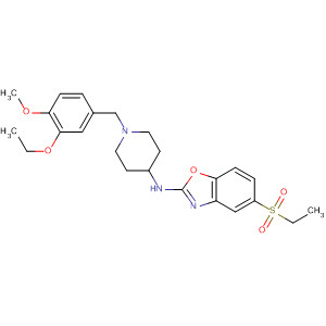 909852-52-4  2-Benzoxazolamine,N-[1-[(3-ethoxy-4-methoxyphenyl)methyl]-4-piperidinyl]-5-(ethylsulfonyl)-