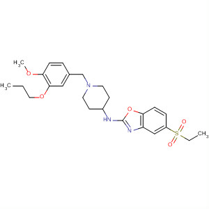 909852-54-6  2-Benzoxazolamine,5-(ethylsulfonyl)-N-[1-[(4-methoxy-3-propoxyphenyl)methyl]-4-piperidinyl]-