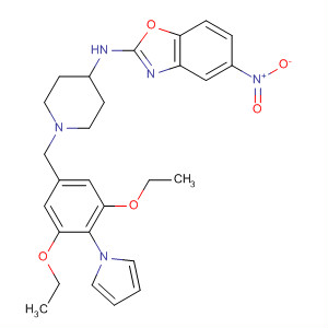 909852-84-2  2-Benzoxazolamine,N-[1-[[3,5-diethoxy-4-(1H-pyrrol-1-yl)phenyl]methyl]-4-piperidinyl]-5-nitro-