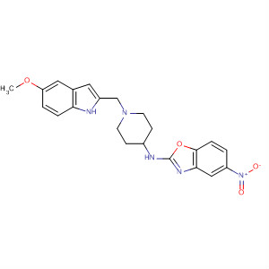 909852-85-3  2-Benzoxazolamine,N-[1-[(5-methoxy-1H-indol-2-yl)methyl]-4-piperidinyl]-5-nitro-