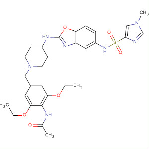 909853-47-0  Acetamide,N-[2,6-diethoxy-4-[[4-[[5-[[(1-methyl-1H-imidazol-4-yl)sulfonyl]amino]-2-benzoxazolyl]amino]-1-piperidinyl]methyl]phenyl]-