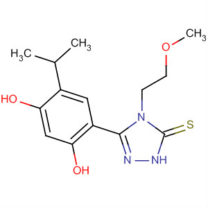 909871-39-2  3H-1,2,4-Triazole-3-thione,5-[2,4-dihydroxy-5-(1-methylethyl)phenyl]-2,4-dihydro-4-(2-methoxyethyl)-