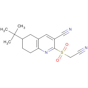 910308-74-6  3-Quinolinecarbonitrile,2-[(cyanomethyl)sulfonyl]-6-(1,1-dimethylethyl)-5,6,7,8-tetrahydro-