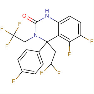 910483-06-6  2(1H)-Quinazolinone,4-(2,2-difluoroethyl)-5,6-difluoro-4-(4-fluorophenyl)-3,4-dihydro-3-(2,2,2-trifluoroethyl)- 910483-06-6  2(1H)-Quinazolinone,4-(2,2-difluoroethyl)-5,6-difluoro-4-(4-fluorophenyl)-3,4-dihydro-3-(2,2,2-trifluoroethyl)-