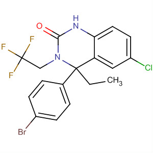 910483-08-8  2(1H)-Quinazolinone,4-(4-bromophenyl)-6-chloro-4-ethyl-3,4-dihydro-3-(2,2,2-trifluoroethyl)- 910483-08-8  2(1H)-Quinazolinone,4-(4-bromophenyl)-6-chloro-4-ethyl-3,4-dihydro-3-(2,2,2-trifluoroethyl)-