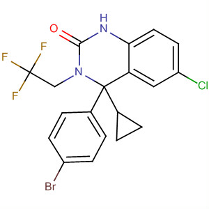 910483-10-2  2(1H)-Quinazolinone,4-(4-bromophenyl)-6-chloro-4-cyclopropyl-3,4-dihydro-3-(2,2,2-trifluoroethyl)- 910483-10-2  2(1H)-Quinazolinone,4-(4-bromophenyl)-6-chloro-4-cyclopropyl-3,4-dihydro-3-(2,2,2-trifluoroethyl)-