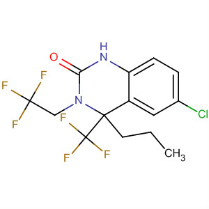 910483-16-8  2(1H)-Quinazolinone,6-chloro-3,4-dihydro-4-propyl-3-(2,2,2-trifluoroethyl)-4-(trifluoromethyl)- 910483-16-8  2(1H)-Quinazolinone,6-chloro-3,4-dihydro-4-propyl-3-(2,2,2-trifluoroethyl)-4-(trifluoromethyl)-
