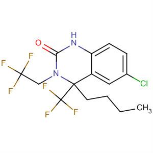910483-17-9  2(1H)-Quinazolinone,4-butyl-6-chloro-3,4-dihydro-3-(2,2,2-trifluoroethyl)-4-(trifluoromethyl)- 910483-17-9  2(1H)-Quinazolinone,4-butyl-6-chloro-3,4-dihydro-3-(2,2,2-trifluoroethyl)-4-(trifluoromethyl)-