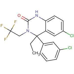 910483-24-8  2(1H)-Quinazolinone,6-chloro-4-(3-chlorophenyl)-4-ethyl-3,4-dihydro-3-(2,2,2-trifluoroethyl)- 910483-24-8  2(1H)-Quinazolinone,6-chloro-4-(3-chlorophenyl)-4-ethyl-3,4-dihydro-3-(2,2,2-trifluoroethyl)-