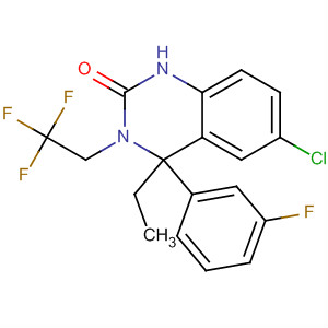 910483-25-9  2(1H)-Quinazolinone,6-chloro-4-ethyl-4-(3-fluorophenyl)-3,4-dihydro-3-(2,2,2-trifluoroethyl)- 910483-25-9  2(1H)-Quinazolinone,6-chloro-4-ethyl-4-(3-fluorophenyl)-3,4-dihydro-3-(2,2,2-trifluoroethyl)-