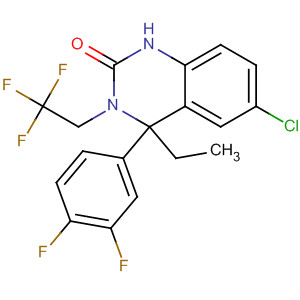 910483-30-6  2(1H)-Quinazolinone,6-chloro-4-(3,4-difluorophenyl)-4-ethyl-3,4-dihydro-3-(2,2,2-trifluoroethyl)- 910483-30-6  2(1H)-Quinazolinone,6-chloro-4-(3,4-difluorophenyl)-4-ethyl-3,4-dihydro-3-(2,2,2-trifluoroethyl)-
